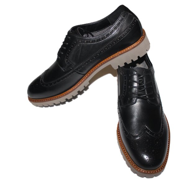 VINCE CAMUTO MEN\'S KAORI BLACK WINGTIP LEATHER DRESS SHOES main image 6